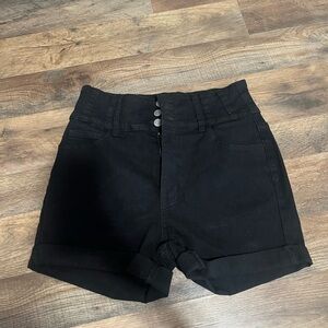 SHEIN Black High Waist Women's Shorts